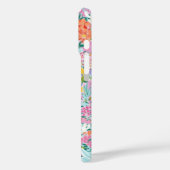 Kleurrijk Roze Tuin Met Initialen Case-Mate iPhone Case (Achterkant / Links)