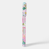 Kleurrijk Roze Tuin Met Initialen Case-Mate iPhone Case (Achterkant / Rechts)