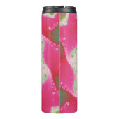Kleurrijk roze, wit en groen fractal thermosbeker (Achterkant)