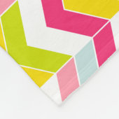Kleurrijk Roze ZigZag Chevron Patroon Fleece Deken (Hoek)
