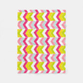 Kleurrijk Roze ZigZag Chevron Patroon Fleece Deken (Voorkant)