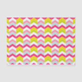 Kleurrijk Roze ZigZag Chevron patroon Tissuepapier (Voorkant)