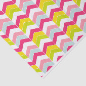 Kleurrijk Roze ZigZag Chevron patroon Tissuepapier (Detail)