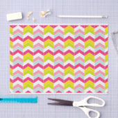 Kleurrijk Roze ZigZag Chevron patroon Tissuepapier (Craft)