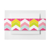 Kleurrijk Roze ZigZag Chevron patroon Uitnodigingen Wikkel (Voorkant Voorbeeld)