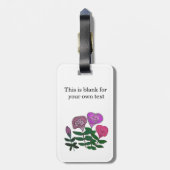 Kleurrijk rozenontwerp bagagelabel (Achterkant verticaal)