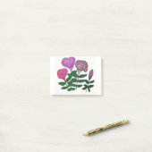 Kleurrijk rozenontwerp post-it® notes (Op bureau)
