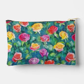 Kleurrijk rozentuin watercolorpatroon etui (Achterkant)
