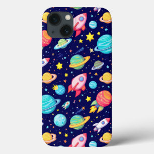 Kleurrijk ruimte-cartoonpatroon Case-Mate iPhone case