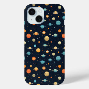 Kleurrijk Ruimte Planeet Patroon iPhone 15 Case