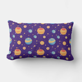 Kleurrijk ruimtepatroon met planeten, sterren kussen