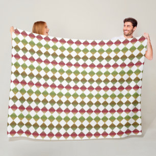 Kleurrijk ruitpatroon met dambord fleece deken