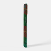 Kleurrijk ruitpatroon met moderne scriptnaam iPhone 15 case (Rechterkant)