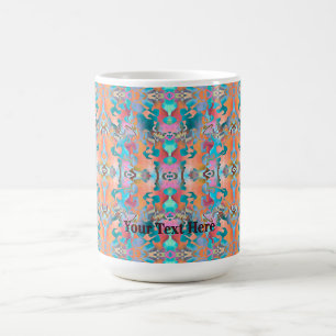 Kleurrijk rustiek boho abstract kunstpatroon koffiemok