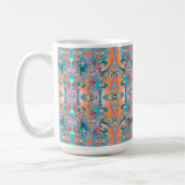 Kleurrijk rustiek boho abstract kunstpatroon koffiemok (Links)