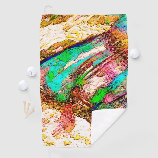 Kleurrijk - Rustiek en ruw zoals ruwe stuc Golfhanddoek (Insitu)