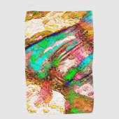 Kleurrijk - Rustiek en ruw zoals ruwe stuc Golfhanddoek (Voorkant)