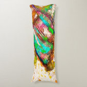 Kleurrijk - Rustiek en ruw zoals ruwe stuc Lichaamskussen (Voorkant Verticaal)