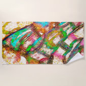 Kleurrijk - Rustiek en ruw zoals ruwe stuc Strandlaken (Voorkant)