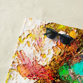 Kleurrijk - Rustiek en ruw zoals ruwe stuc Strandlaken