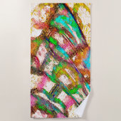 Kleurrijk - Rustiek en ruw zoals ruwe stuc Strandlaken (Voorkant)