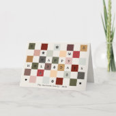 Kleurrijk Rustiek Schattig Gelukkig Vakantieseizoe Feestdagen Kaart (Voorkant)