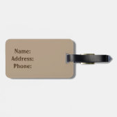 Kleurrijk rustige elastische vierkantsvormgeving bagagelabel (Achterkant horizontaal)