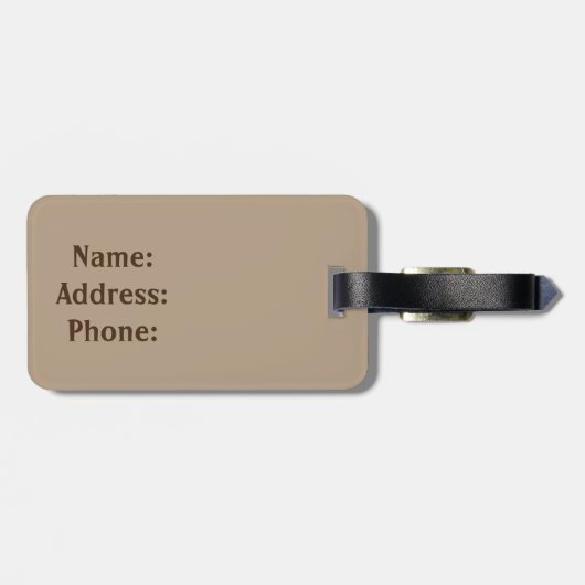 Kleurrijk rustige elastische vierkantsvormgeving bagagelabel (Achterkant horizontaal)