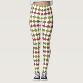 Kleurrijk Rut Diamant Patroon Leggings
