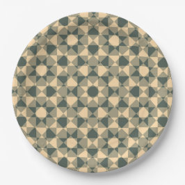 Kleurrijk Rut Diamant Schotse Ruit Patroon Papieren Bordje