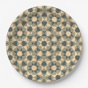 Kleurrijk Rut Diamant Schotse Ruit Patroon Papieren Bordje