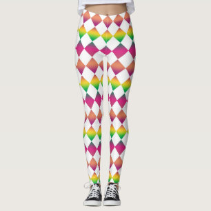 Kleurrijk Rutpatroon Met Diamant Leggings