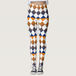 Kleurrijk Rutten Diamant Patroon Leggings