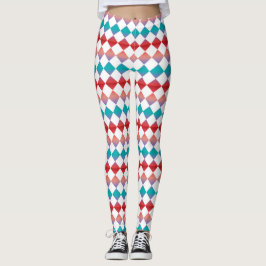 Kleurrijk Rutten Diamantpatroon Leggings