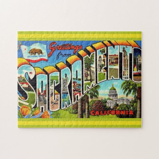 kleurrijk Sacramento CA Legpuzzel (Horizontaal)