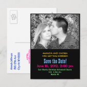 Kleurrijk "save the date" briefkaart (Voorkant / Achterkant)