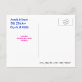 Kleurrijk "save the date" briefkaart (Achterkant)