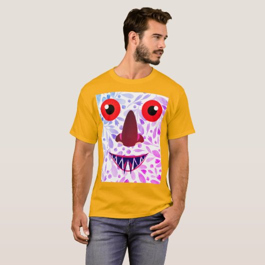Kleurrijk Scary Ghost T-shirt ontwerp (Voorkant volledig)