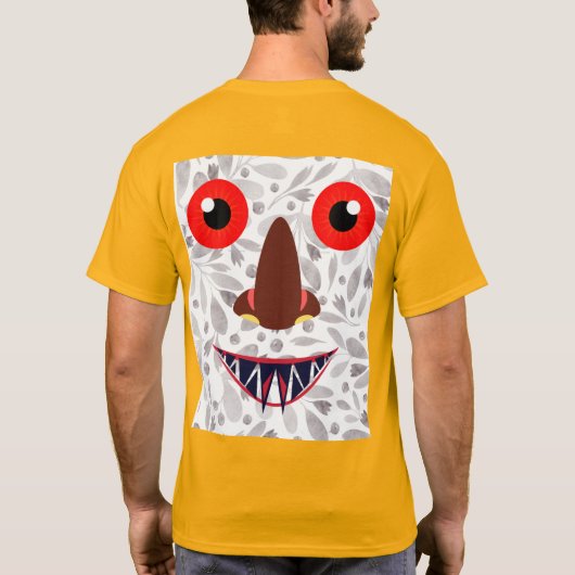 Kleurrijk Scary Ghost T-shirt ontwerp (Achterkant)