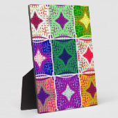 Kleurrijk schaakbord: een sterrenontwerp fotoplaat (Zijkant)