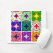 Kleurrijk schaakbord: een sterrenontwerp muismat (Met muis)