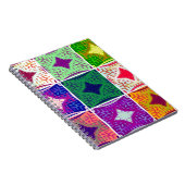 Kleurrijk schaakbord: een sterrenontwerp notitieboek (Rechterzijde)