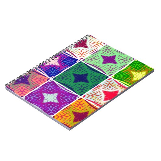 Kleurrijk schaakbord: een sterrenontwerp notitieboek (Linkerzijde)