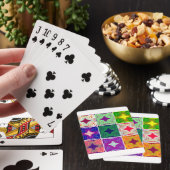 Kleurrijk schaakbord: een sterrenontwerp pokerkaarten (Insitu)