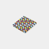 Kleurrijk Schaakbord Patroon Post-it® Notes (Schuin)