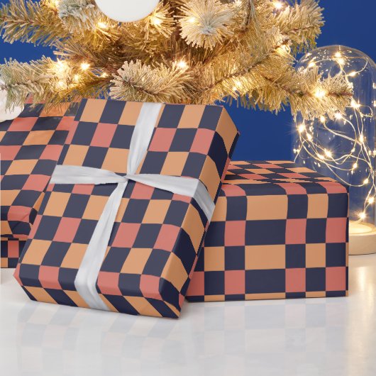 Kleurrijk Schaakbordpatroon Cadeaupapier (Feestdagen)
