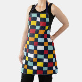 Kleurrijk schaakbordpatroon schort (Insitu)