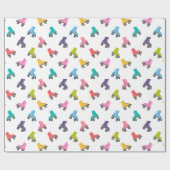 Kleurrijk Schaats met rolwieltjes, ontwerppapier Cadeaupapier (Vlak)