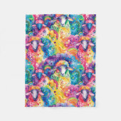 Kleurrijk schapenpatroon fleece deken (Voorkant)