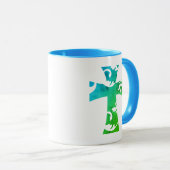 kleurrijk schattig FLORAL CROSS | Mok (Voorkant rechts)